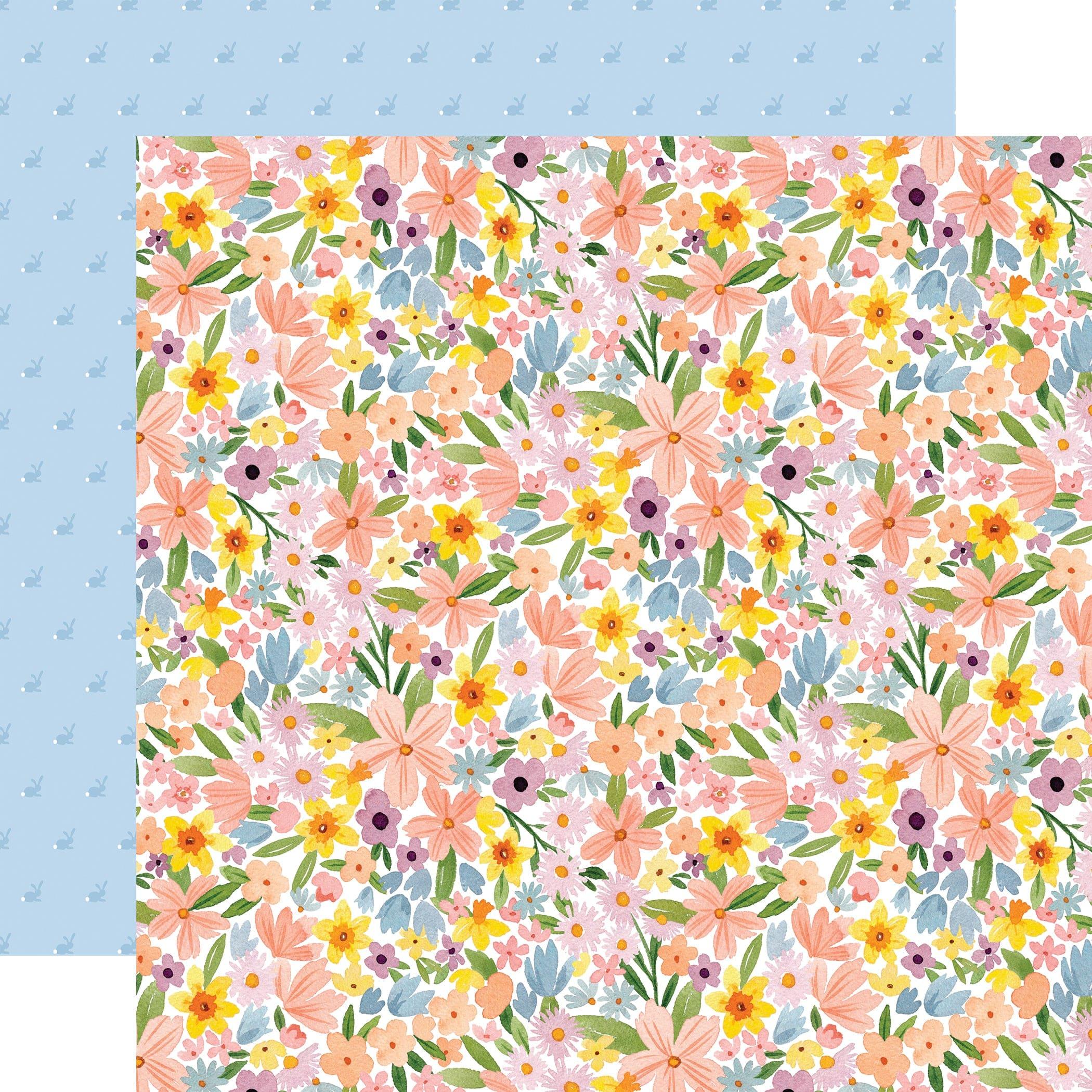 My Favorite Easter Collection Sunny Floral 12 x 12 Double-Sided Scrapbook Paper by Echo Park Paper - Scrapbook Supply Companies