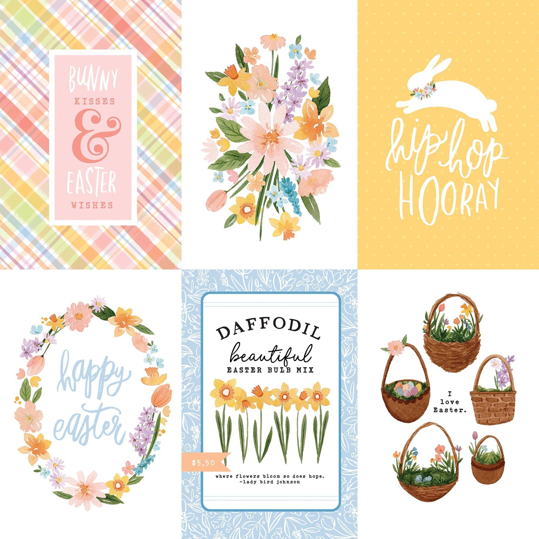 My Favorite Easter Collection 4 x 6 Journaling Cards 12 x 12 Double-Sided Scrapbook Paper by Echo Park Paper - Scrapbook Supply Companies