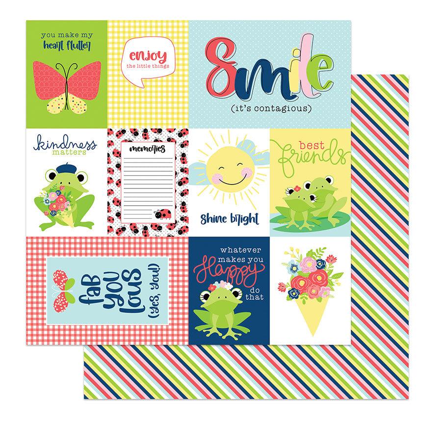 Fern & Willard Collection Smile 12 x 12 Double-Sided Scrapbook Paper by Photo Play Paper