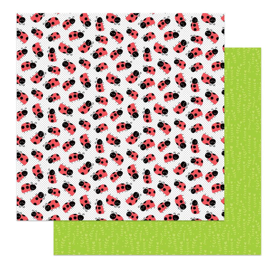 Fern & Willard Collection Ladybug 12 x 12 Double-Sided Scrapbook Paper by Photo Play Paper - Scrapbook Supply Companies