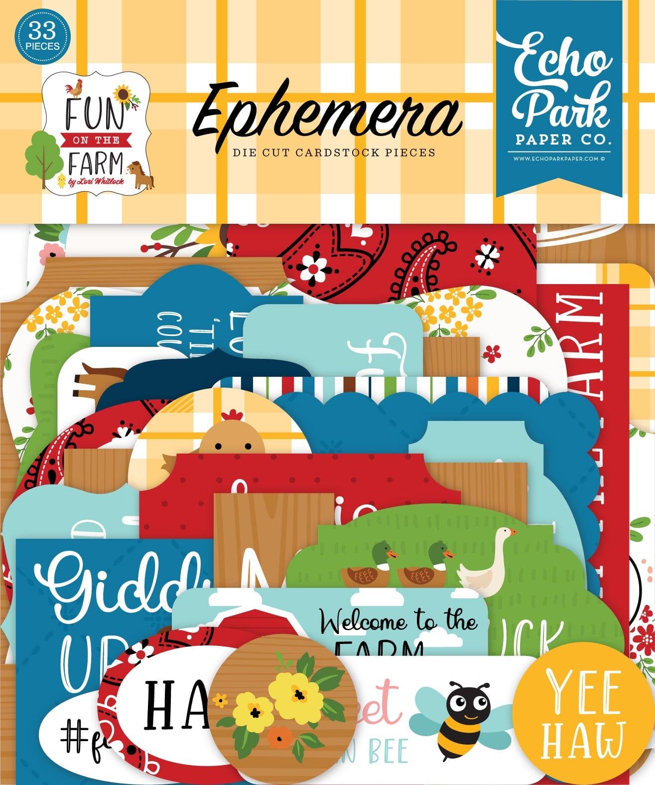 Fun On The Farm Collection 5 x 5 Scrapbook Ephemera Die Cuts by Echo Park Paper - Scrapbook Supply Companies