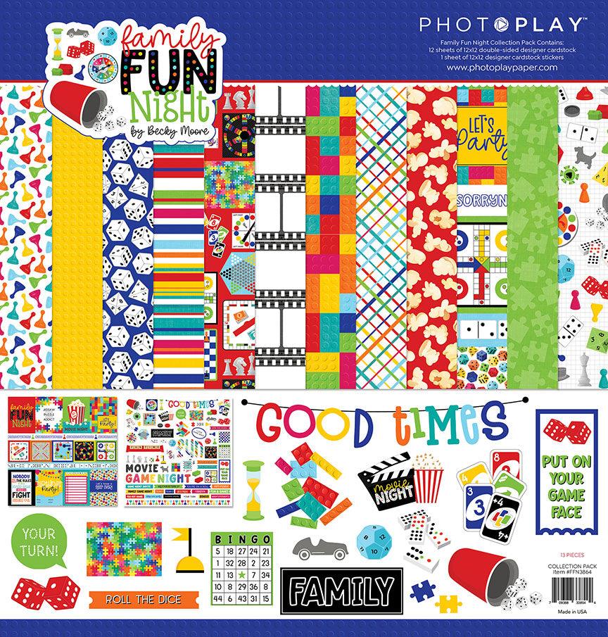 Family Fun Night Collection 12 x 12 Paper & Sticker Collection Pack by Photo Play Paper