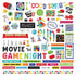 Family Fun Night Collection 12 x 12 Cardstock Scrapbook Sticker Sheet by Photo Play Paper