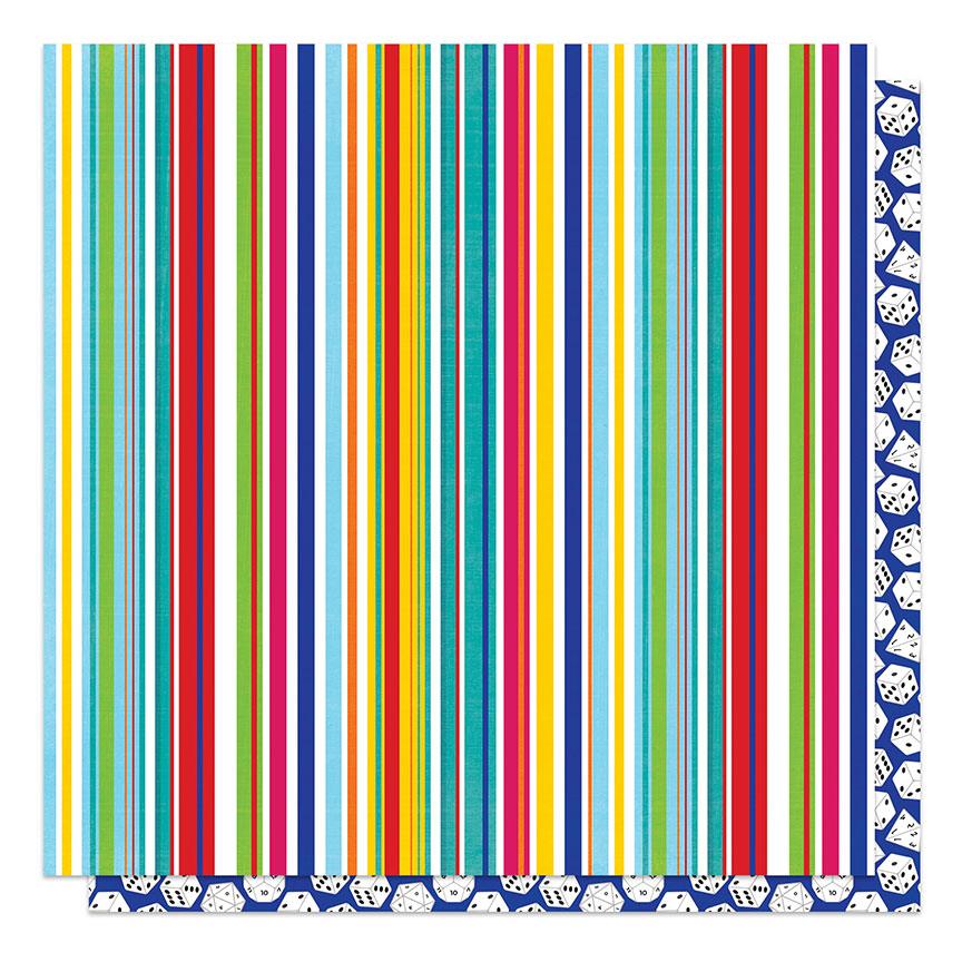 Family Fun Night Collection Roll of the Dice 12 x 12 Double-Sided Scrapbook Paper by Photo Play Paper