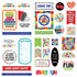 Family Fun Night Collection 5 x 5 Die Cut Scrapbook Embellishments by Photo Play Paper