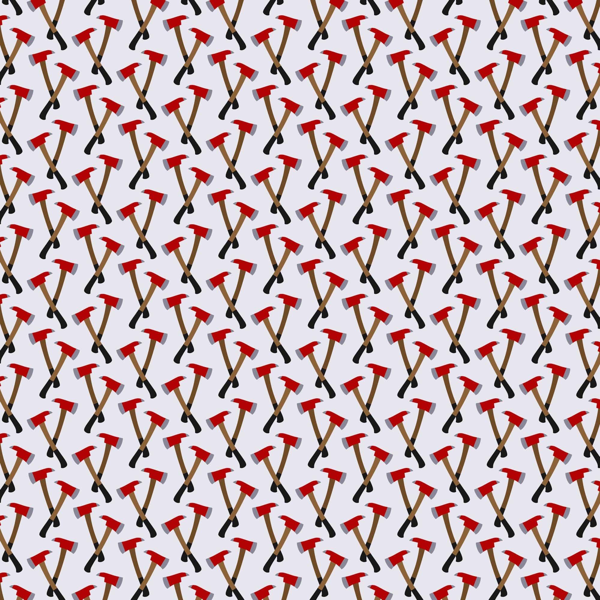 Occupation Collection Firefighter Axes 12 x 12 Double-Sided Scrapbook Paper by SSC Designs - Scrapbook Supply Companies
