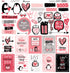 Forever In Love Collection 12 x 12 Scrapbook Sticker Sheet by Reminisce - Scrapbook Supply Companies