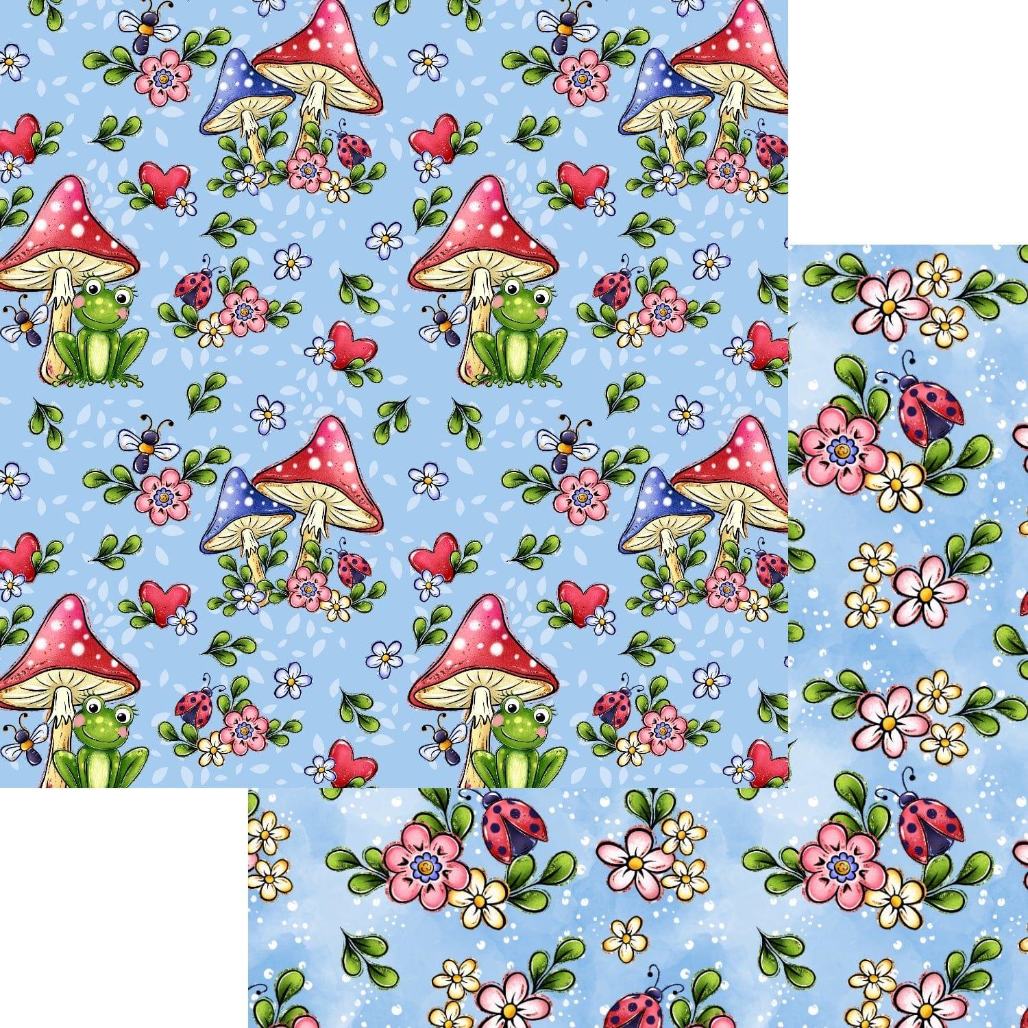 Frogs In The Morass Collection Mushroom Fields 12 x 12 Double-Sided Scrapbook Paper by SSC Designs