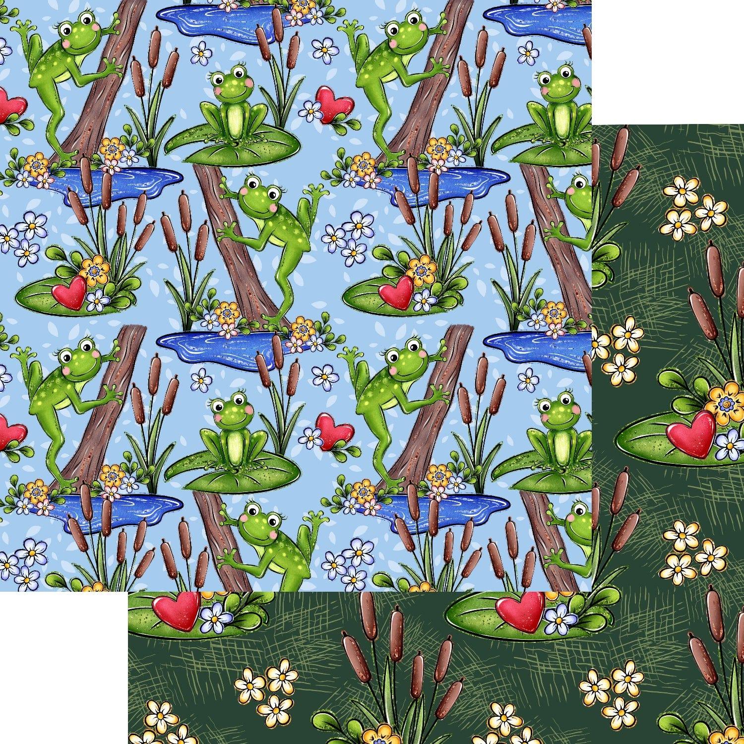 Phantasia Design's Frogs In The Morass Collection Tree Frogs 12 x 12 Double-Sided Scrapbook Paper by SSC Designs - Scrapbook Supply Companies