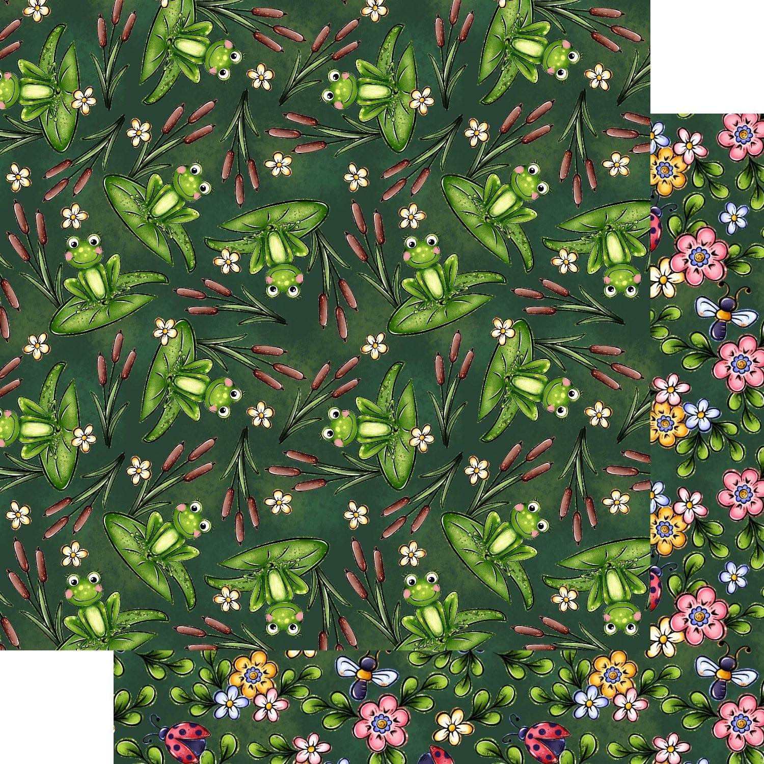  Frogs In The Morass Collection Frogs & Cattails 12 x 12 Double-Sided Scrapbook Paper by SSC Designs - Scrapbook Supply Companies