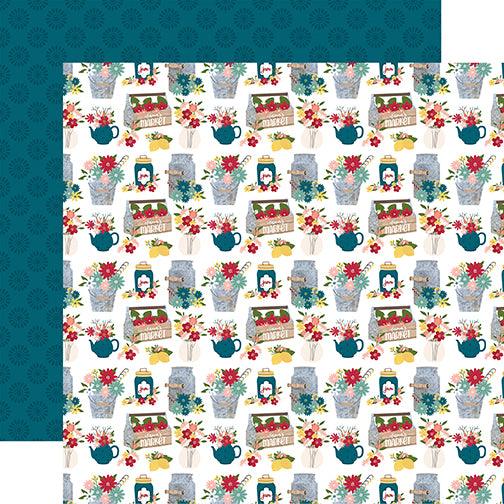 Farmer's Market Collection Homemade 12 x 12 Double-Sided Scrapbook Paper by Echo Park Paper - Scrapbook Supply Companies