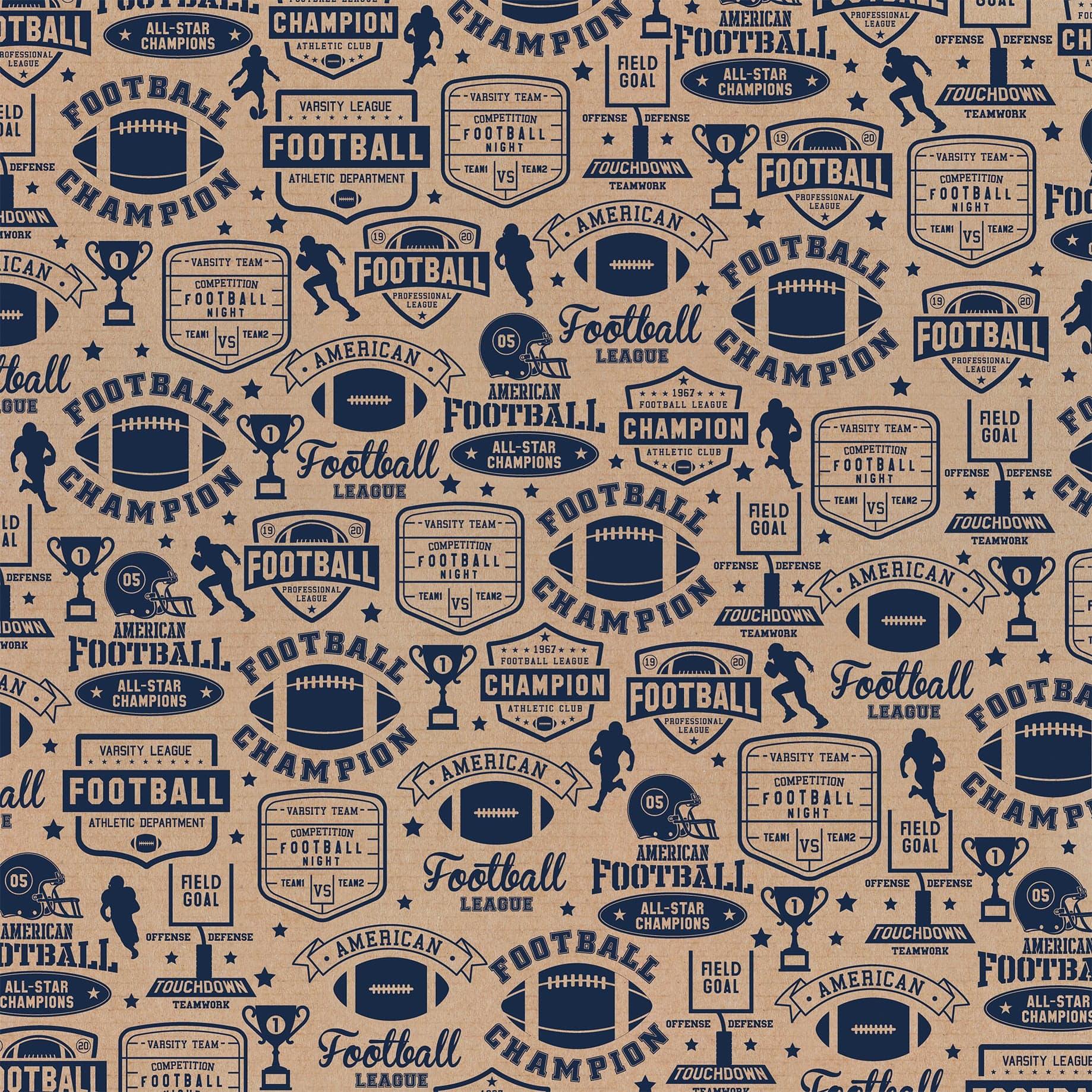 Football Collection Touchdown 12 x 12 Double-Sided Scrapbook Paper by Echo Park Paper - Scrapbook Supply Companies