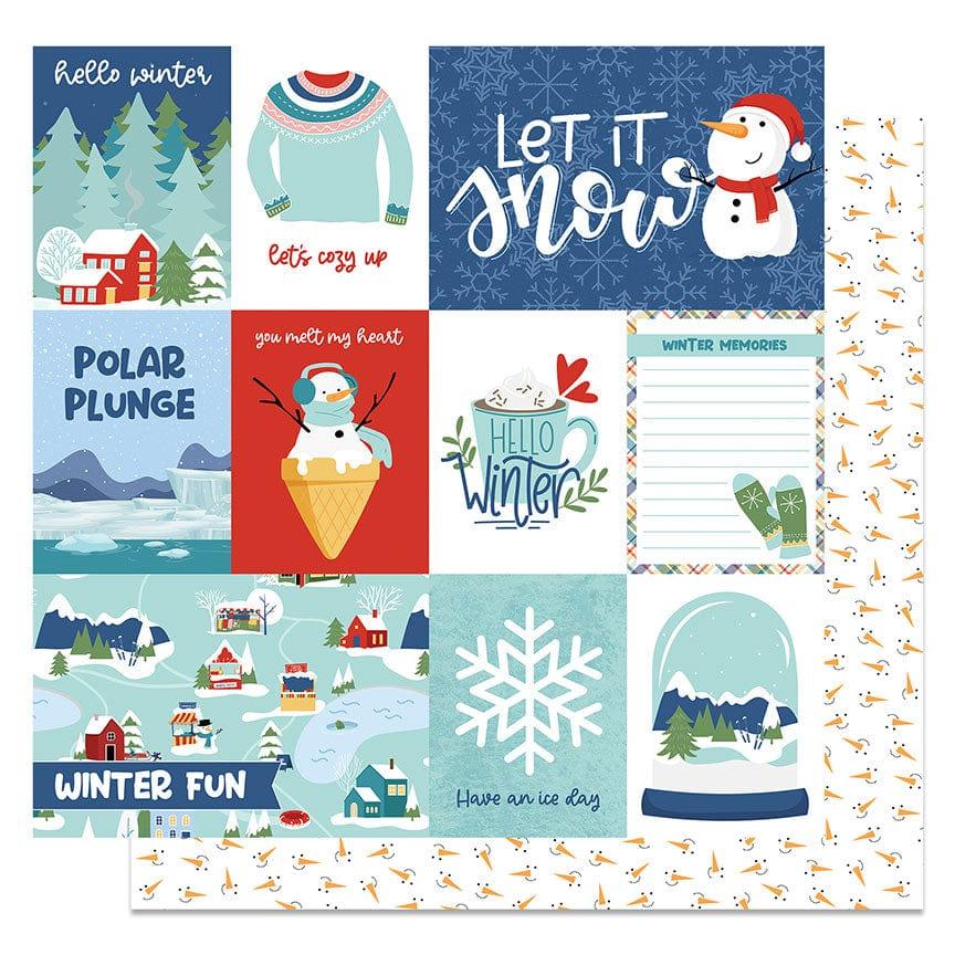 Frostival Collection Let It Snow 12 x 12 Double-Sided Scrapbook Paper by Photo Play Paper
