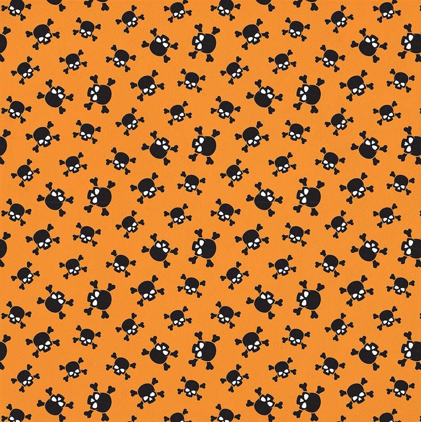 Fright Night Collection Skulls & Crossbones 12 x 12 Double-Sided Scrapbook Paper by Photo Play Paper - Scrapbook Supply Companies