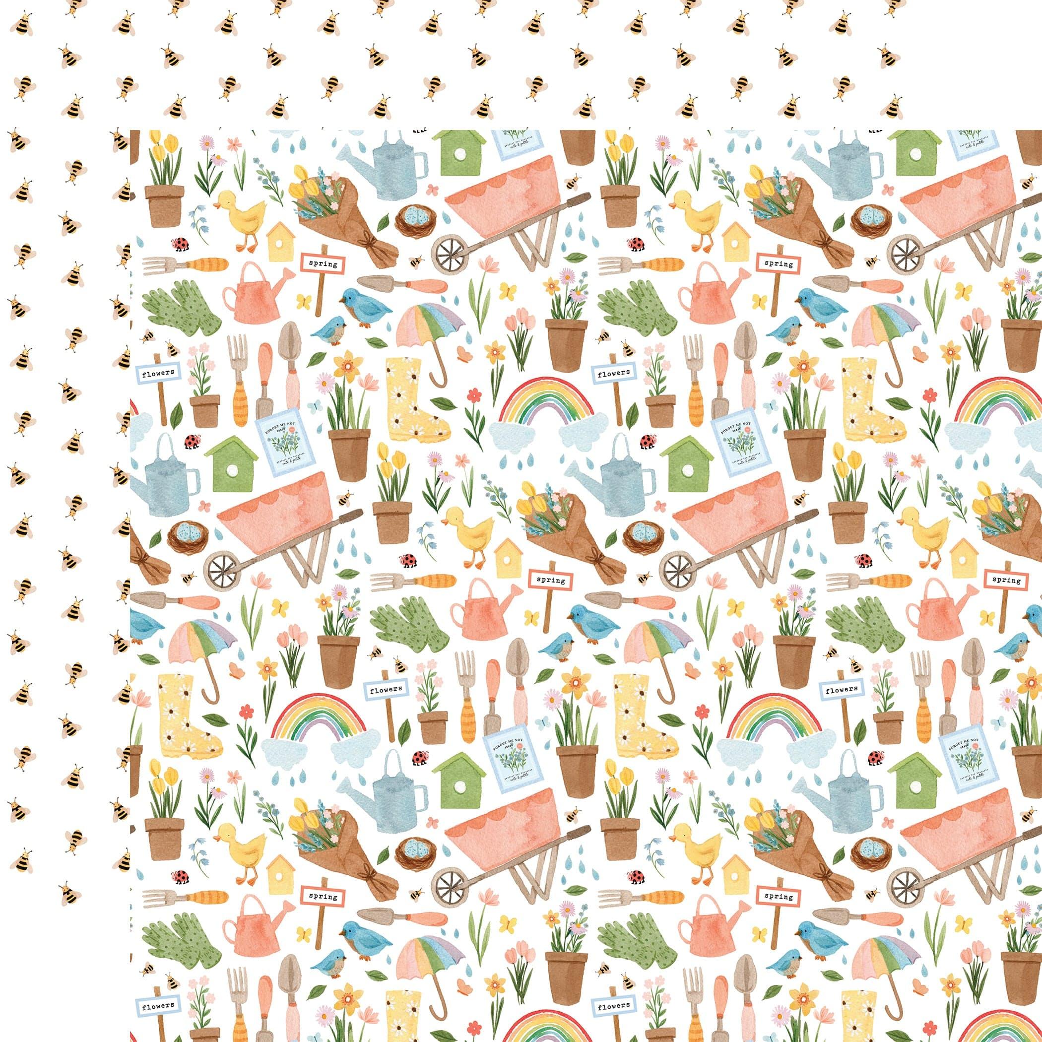 My Favorite Spring Collection 12 x 12 Double-Sided Scrapbook Paper Kit & Sticker Sheet by Echo Park Paper - 13 Pieces - Scrapbook Supply Companies