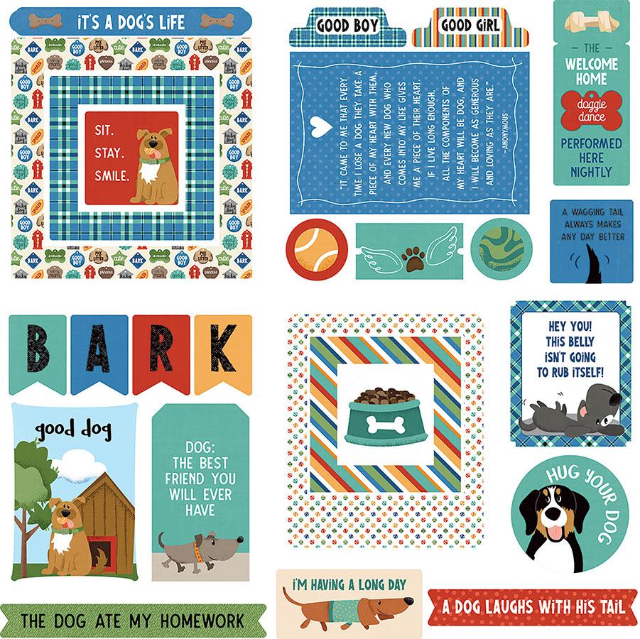 Fetch Collection Ephemera 5 x 5 Scrapbook Die Cuts by Photo Play Paper - Scrapbook Supply Companies