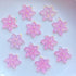 Iridescent Baby Pink Mini Flower Resin 1/2 inch Flatback Embellishments by SSC Designs - 10 pieces