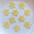 Iridescent Pale Yellow Mini Flower Resin 1/2 inch Flatback Embellishments by SSC Designs - 10 pieces