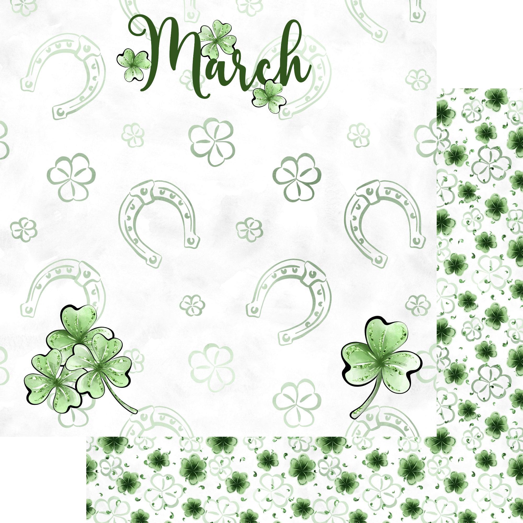 Calendar Memories Collection March 12 x 12 Double-Sided Scrapbook Paper by SSC Designs