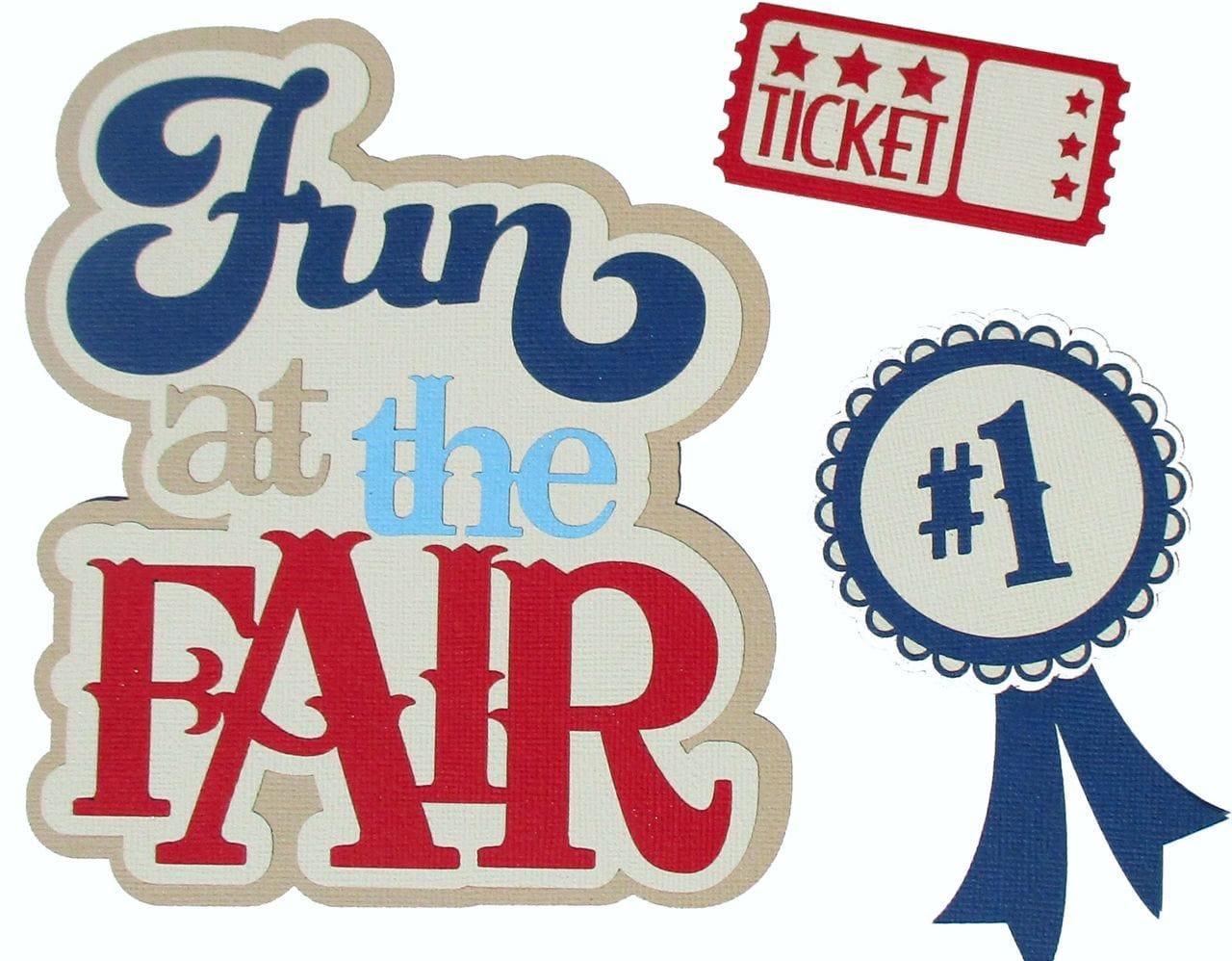 Fun At The Fair 3-Piece Set Fully-Assembled 5.5 x 6 Laser Cut Scrapbook Embellishment by SSC Laser Designs