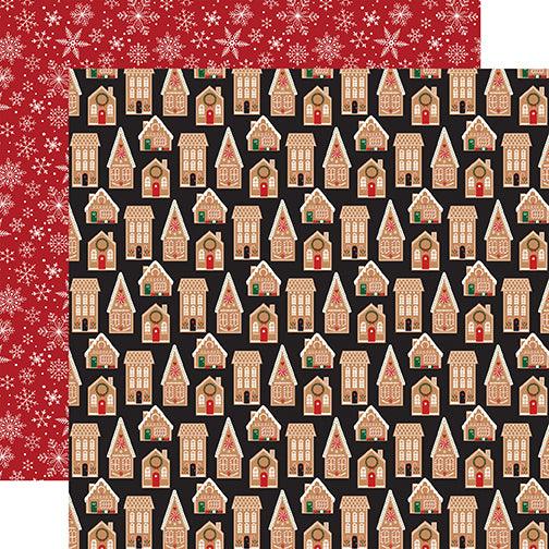 A Gingerbread Christmas Collection Houses 12 x 12 Double-Sided Scrapbook Paper by Echo Park Paper - Scrapbook Supply Companies
