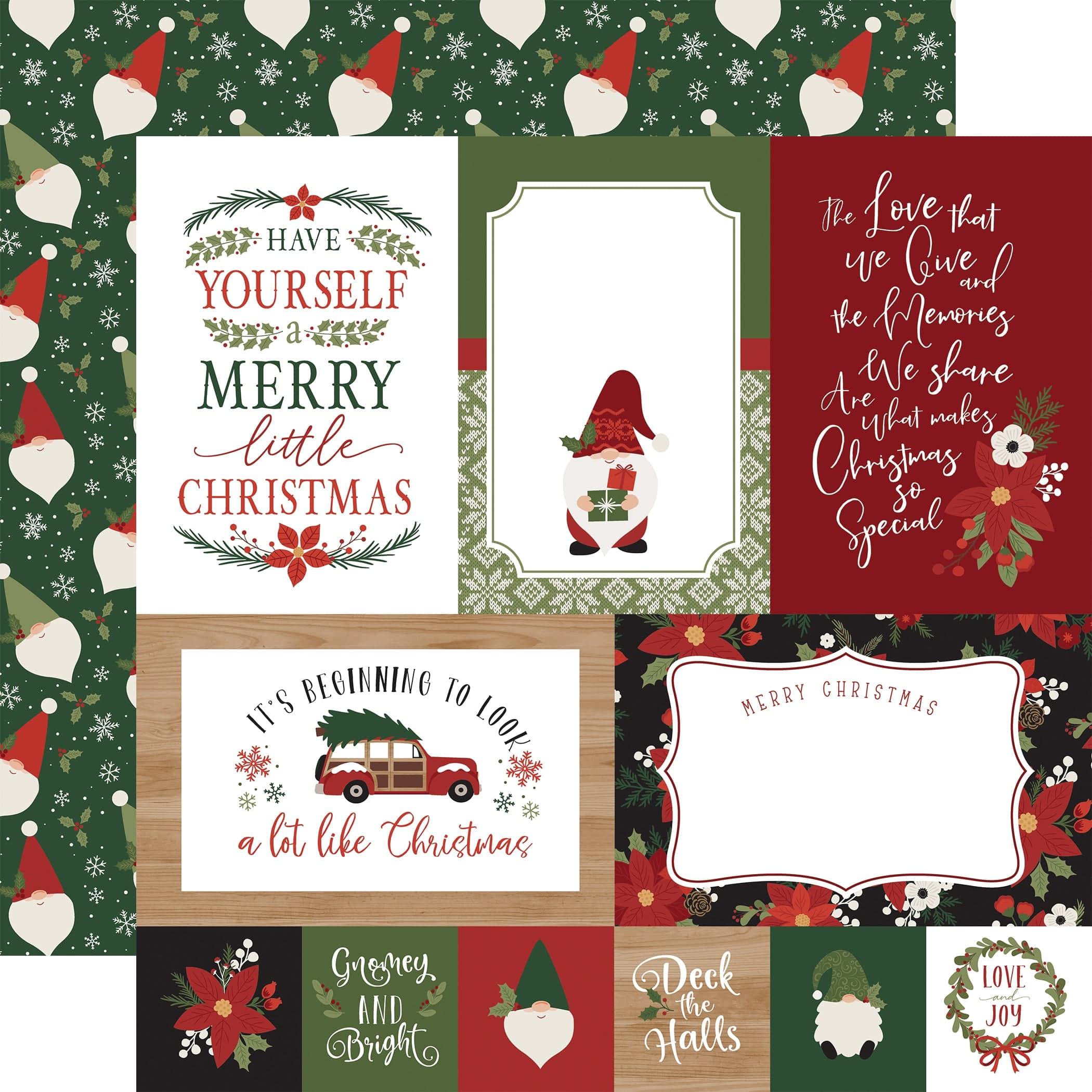 Gnome For Christmas Collection 12 x 12 Scrapbook Paper & Sticker Pack by Echo Park Paper - Scrapbook Supply Companies