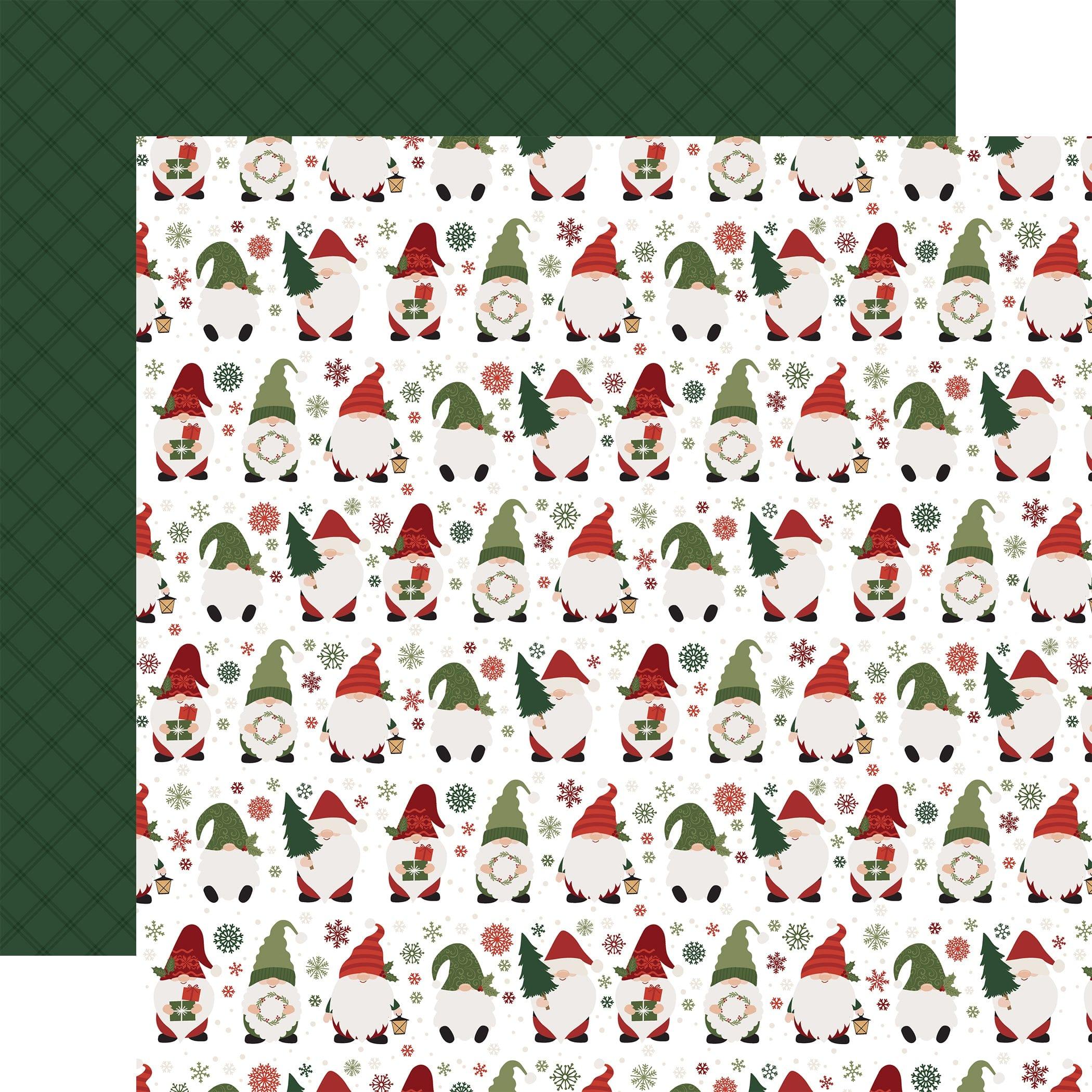 Gnome For Christmas Collection 12 x 12 Scrapbook Paper & Sticker Pack by Echo Park Paper - Scrapbook Supply Companies