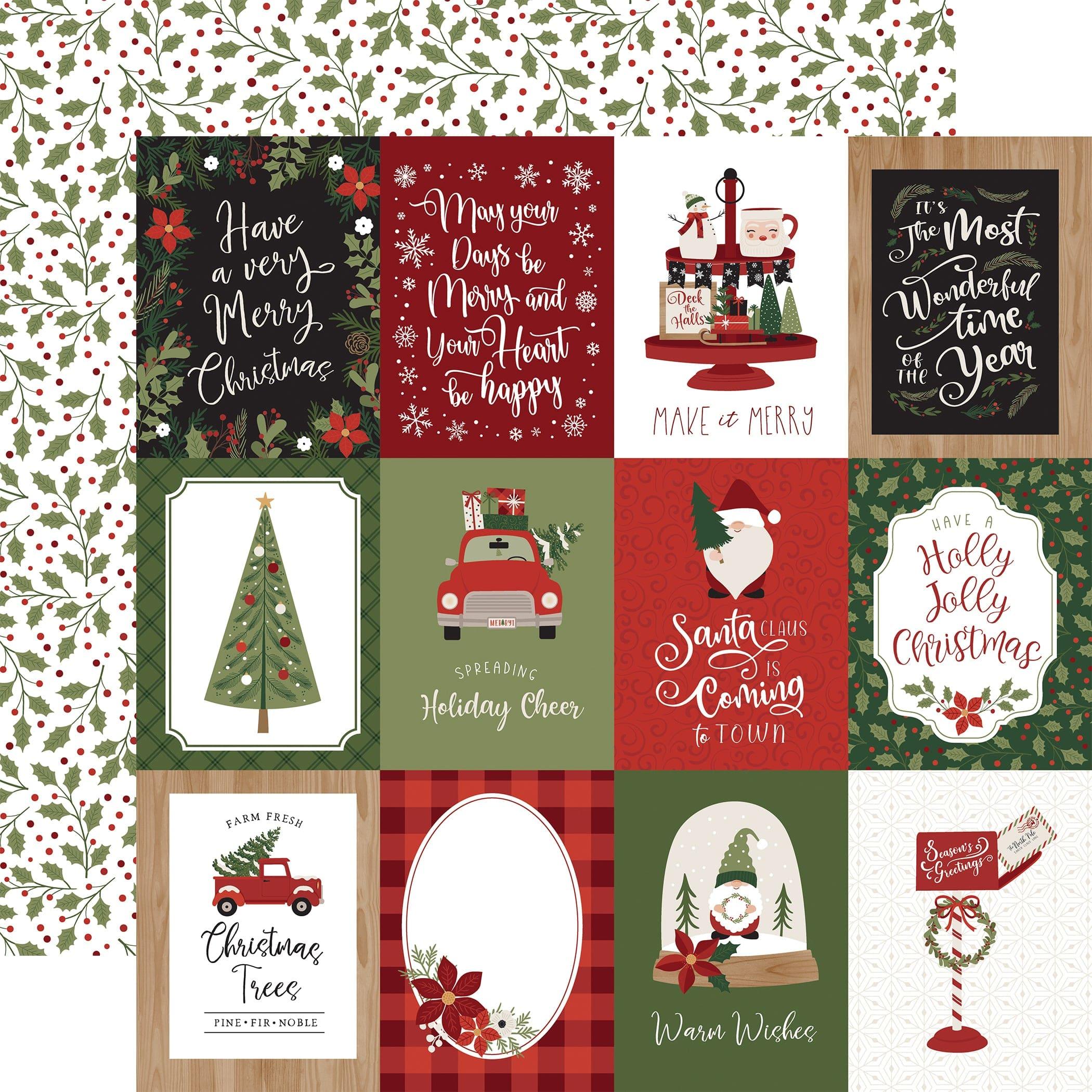 Gnome For Christmas Collection 12 x 12 Scrapbook Paper & Sticker Pack by Echo Park Paper - Scrapbook Supply Companies