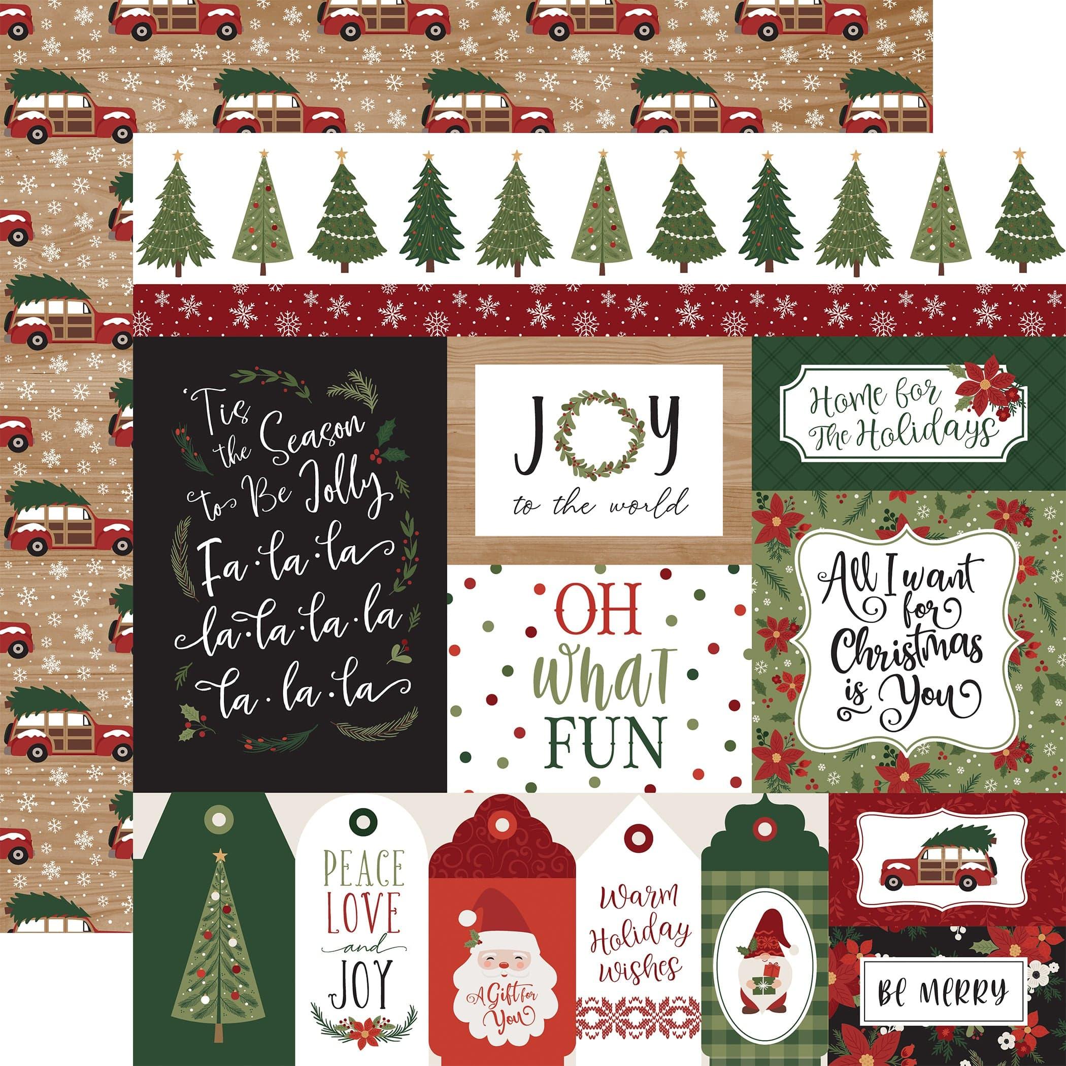 Gnome For Christmas Collection 12 x 12 Scrapbook Paper & Sticker Pack by Echo Park Paper - Scrapbook Supply Companies