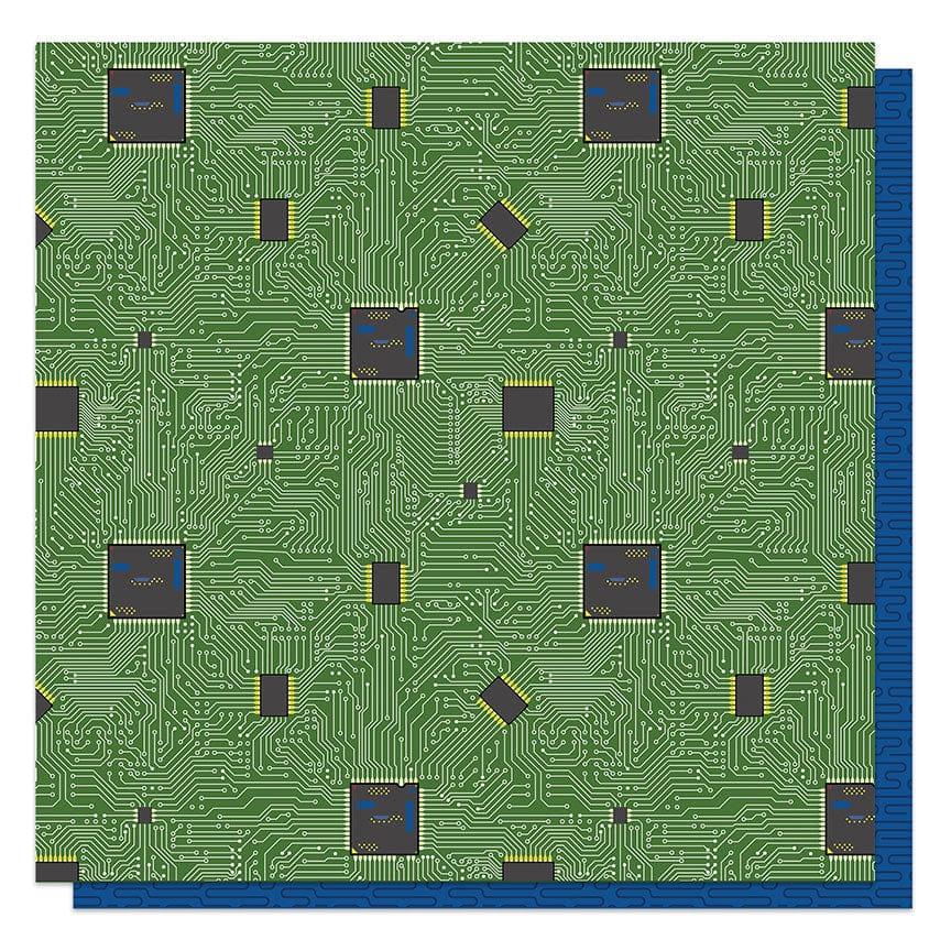 Gamer Collection Circuit Board 12 x 12 Double-Sided Scrapbook Paper by Photo Play Paper - Scrapbook Supply Companies