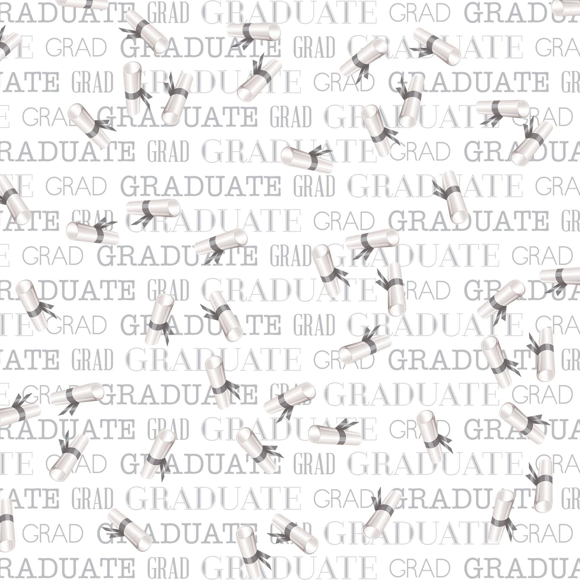 Graduate Collection Diplomas All Around 12 x 12 Double-Sided Scrapbook Paper by SSC Designs - Scrapbook Supply Companies