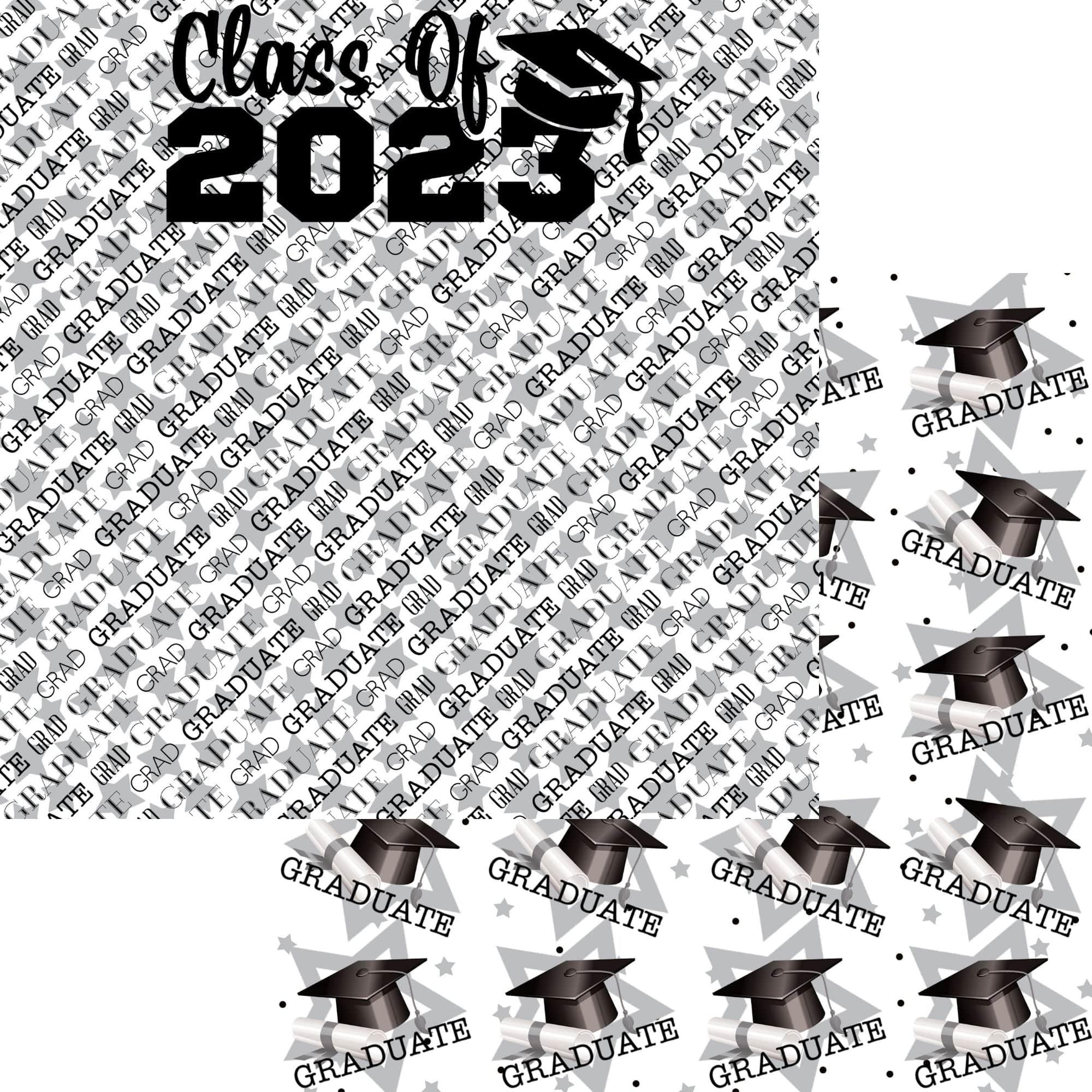 Graduate Collection Class of 2023 12 x 12 Double-Sided Scrapbook Paper by SSC Designs