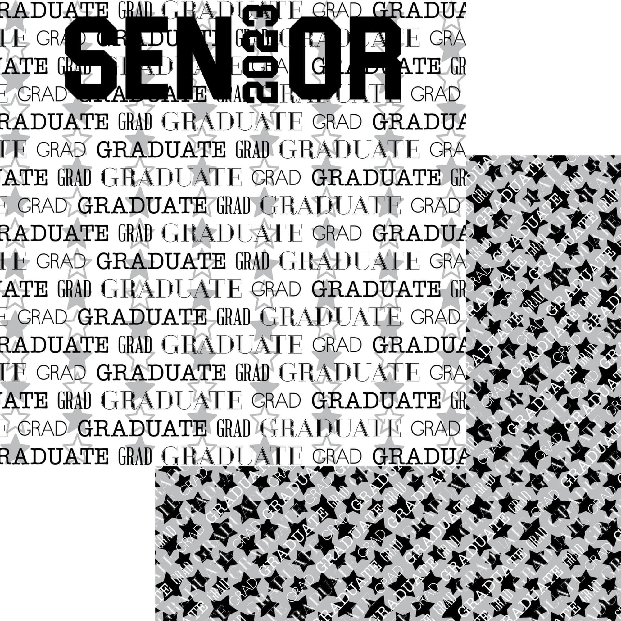 Graduate Collection 2023 Senior 12 x 12 Double-Sided Scrapbook Paper by SSC Designs
