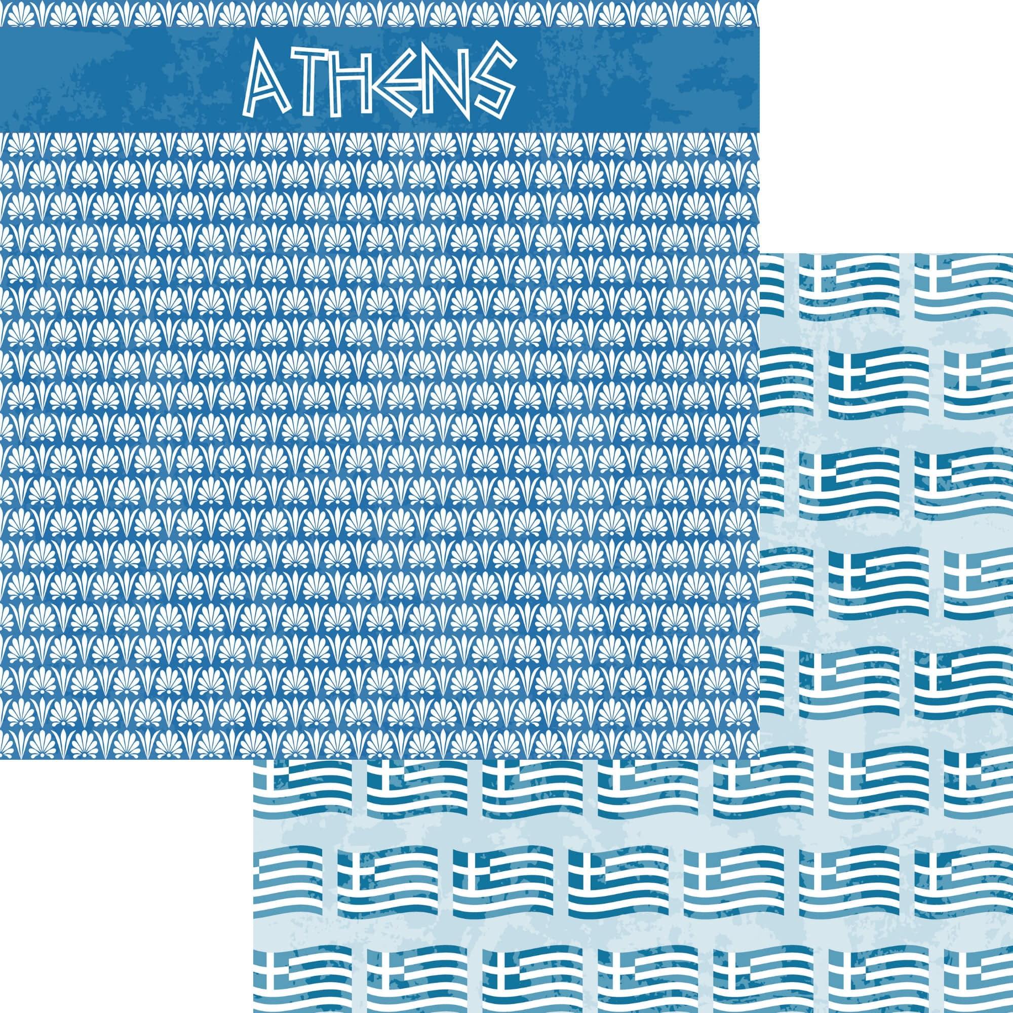 Greece Collection Athens 12 x 12 Double-Sided Scrapbook Paper by SSC Designs