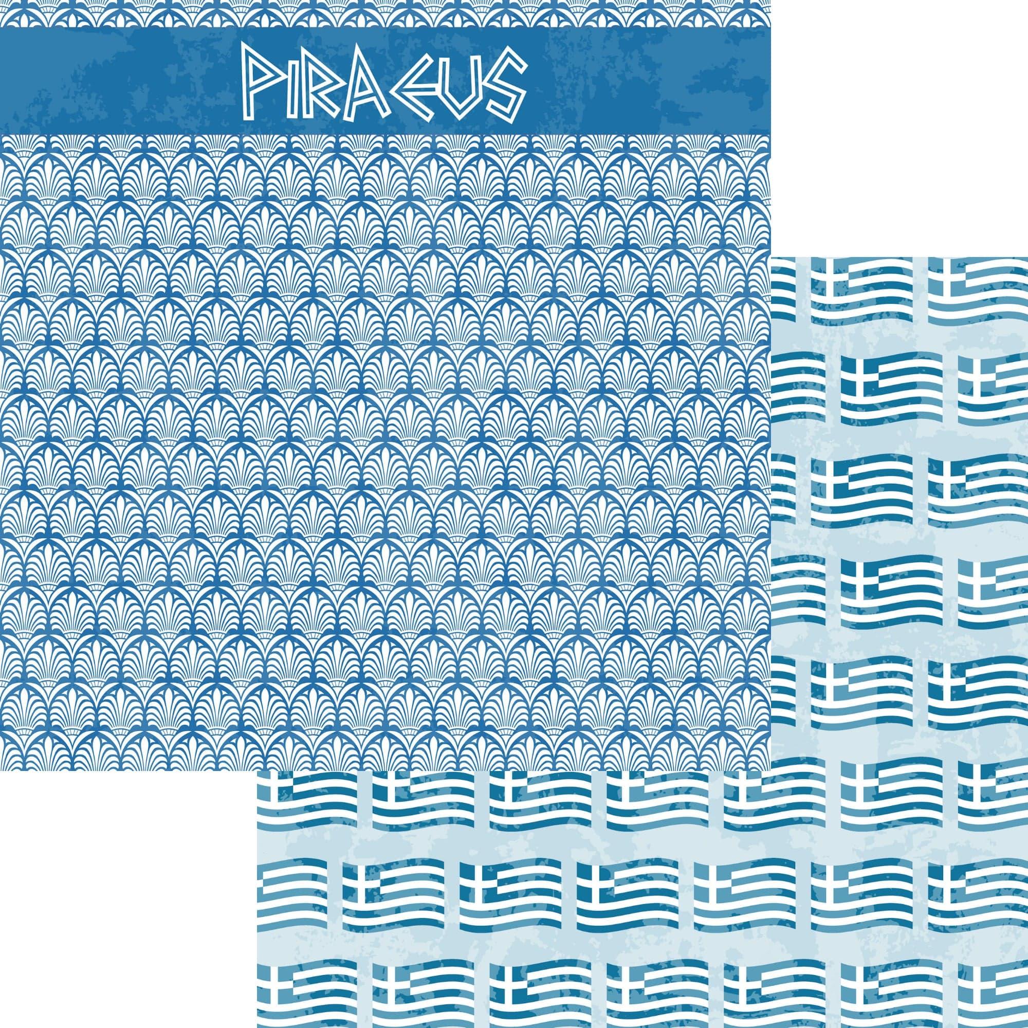 Greece Collection Piraeus 12 x 12 Double-Sided Scrapbook Paper by SSC Designs