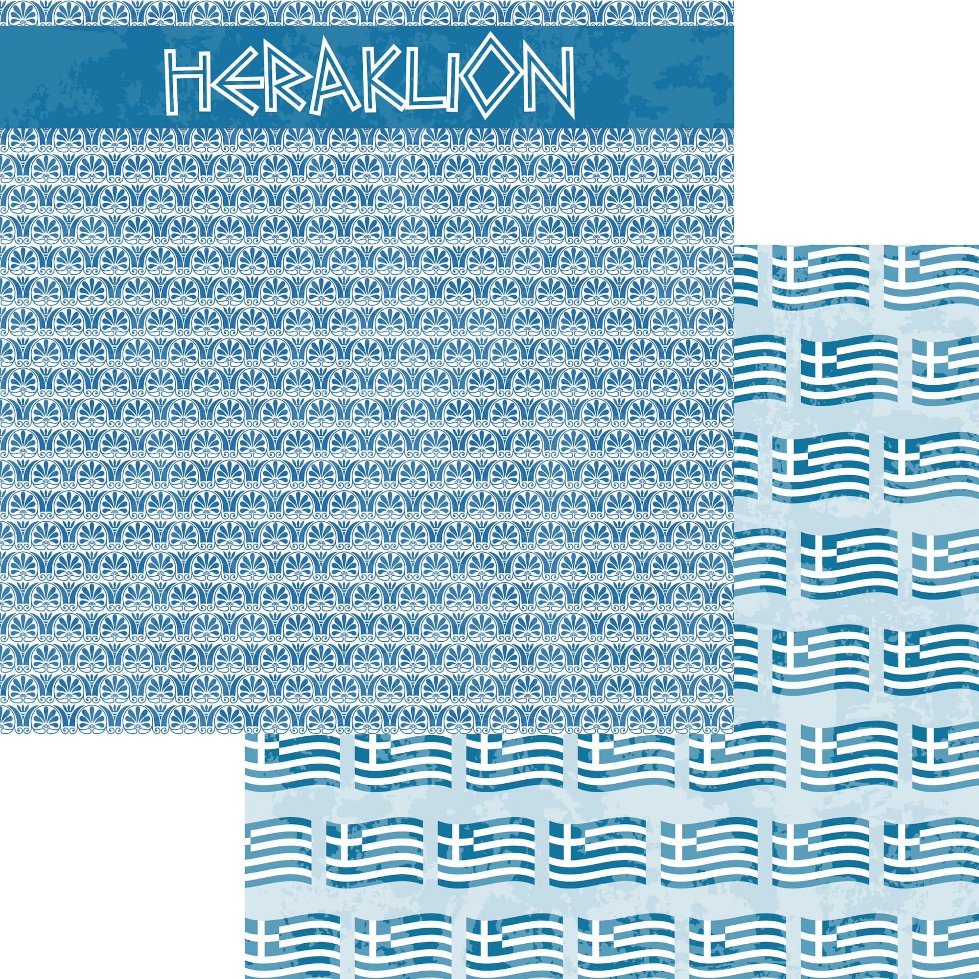 Greece Collection Heraklion 12 x 12 Double-Sided Scrapbook Paper by SSC Designs