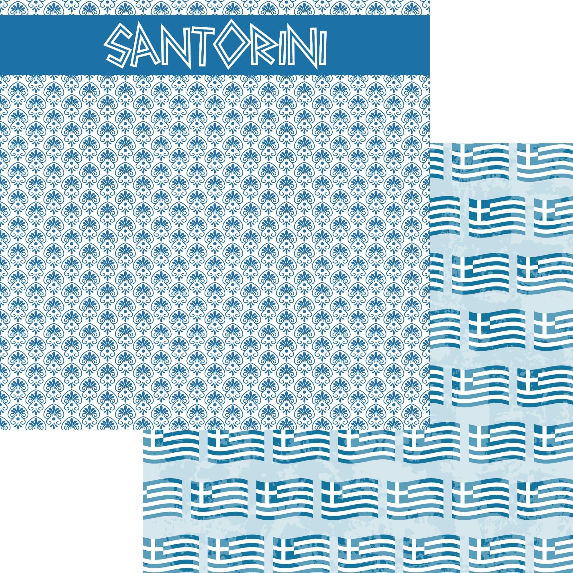 Greece Collection Santorini 12 x 12 Double-Sided Scrapbook Paper by SSC Designs