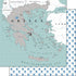 Travel Adventure Collection Greece Map 12 x 12 Double-Sided Scrapbook Paper by Scrapbook Customs - Scrapbook Supply Companies