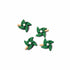 Summer Fun Collection Green Pinwheels Flatback Scrapbook Buttons by SSC Designs - Pkg. of 4