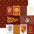 Harry Potter Collection Gryffindor House 12 x 12 Double-Sided Scrapbook Paper by Paper House Productions