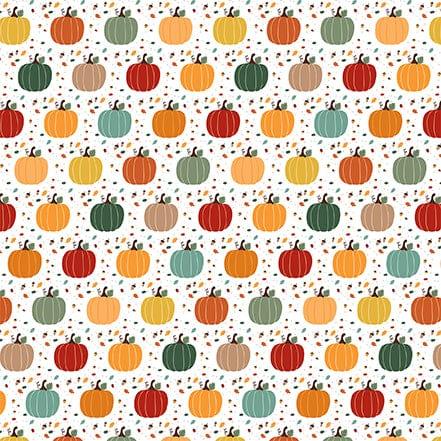 Happy Fall Collection Pumpkin Spice 12 x 12 Double-Sided Scrapbook Paper by Echo Park Paper - Scrapbook Supply Companies