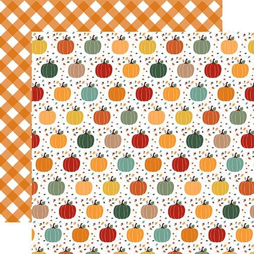 Happy Fall Collection Pumpkin Spice 12 x 12 Double-Sided Scrapbook Paper by Echo Park Paper - Scrapbook Supply Companies