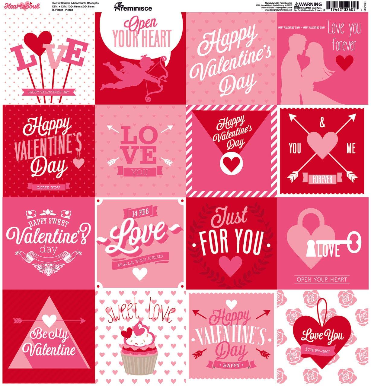Heart & Soul Collection Valentine Tags by SSC Designs-Set of 13 - Scrapbook Supply Companies