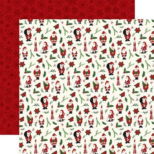 Here Comes Santa Claus Collection Deck The Halls 12 x 12 Double-Sided Scrapbook Paper by Echo Park Paper - Scrapbook Supply Companies