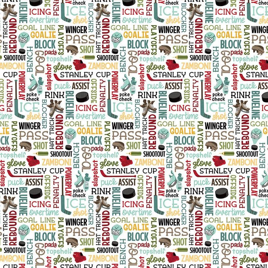 The Hockey Life Collection Icing 12 x 12 Double-Sided Scrapbook Paper by Photo Play Paper - Scrapbook Supply Companies