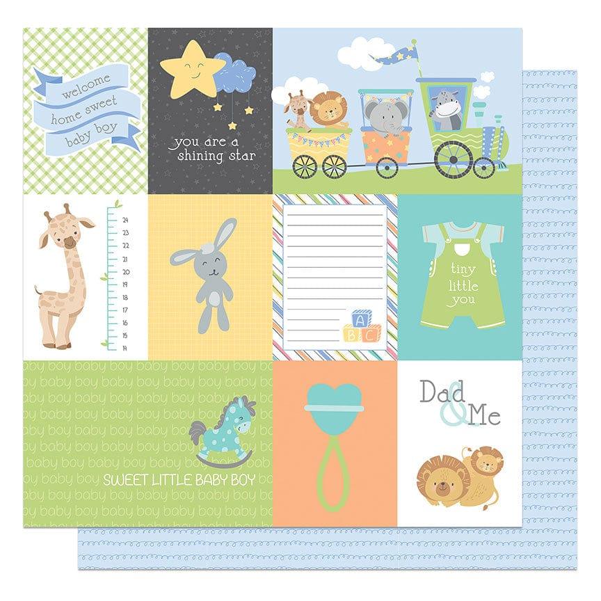Hush Little Baby Collection Little Boy 12 x 12 Double-Sided Scrapbook Paper by Photo Play Paper