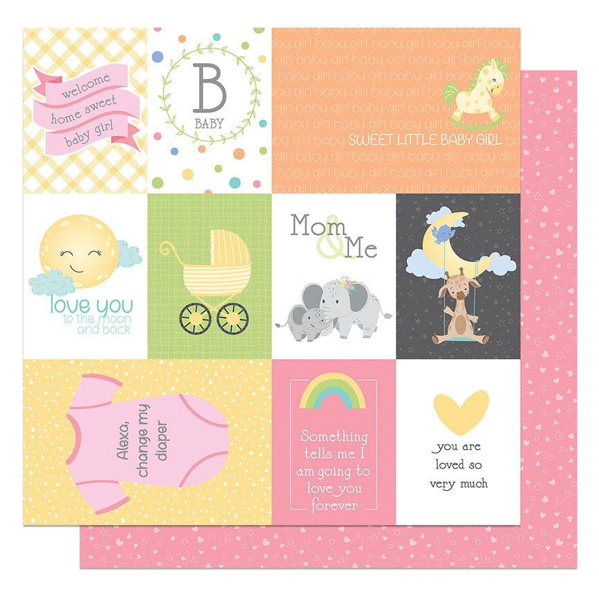 Hush Little Baby Collection Little Girl 12 x 12 Double-Sided Scrapbook Paper by Photo Play Paper