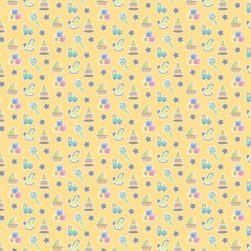 Hush Little Baby Collection Toy Box 12 x 12 Double-Sided Scrapbook Paper by Photo Play Paper - Scrapbook Supply Companies