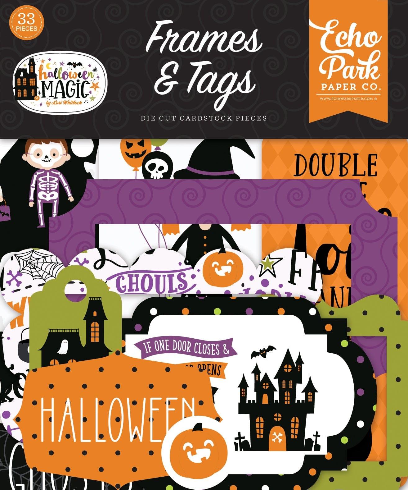 Halloween Magic Collection 5 x 5 Scrapbook Tags & Frames Die Cuts by Echo Park Paper - Scrapbook Supply Companies