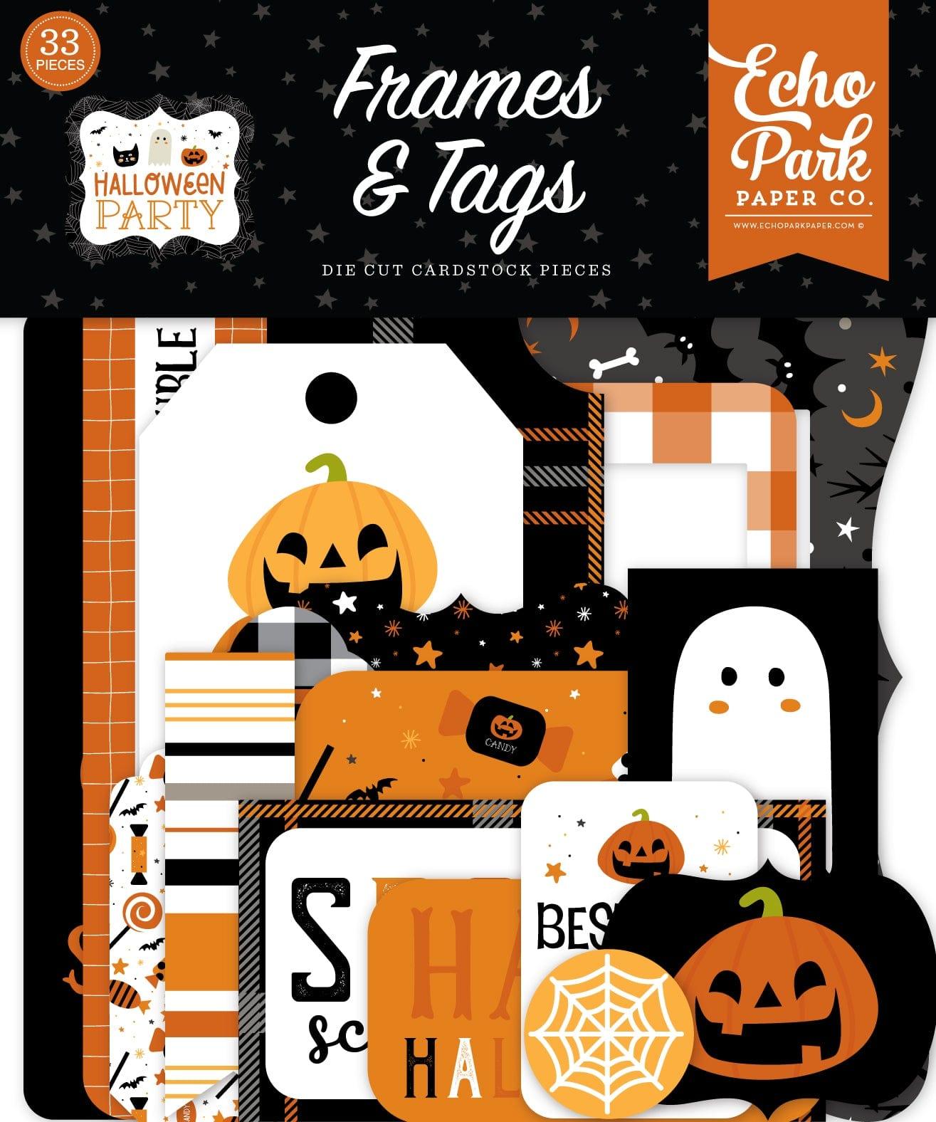 Halloween Party Collection 5 x 5 Scrapbook Tags & Frames Die Cuts by Echo Park Paper - Scrapbook Supply Companies